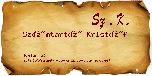 Számtartó Kristóf névjegykártya